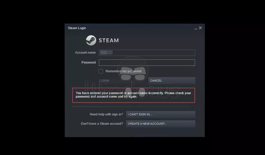 steam connection error